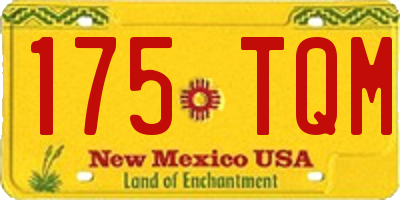 NM license plate 175TQM