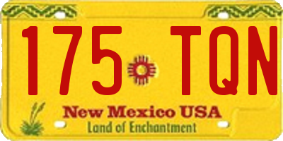 NM license plate 175TQN