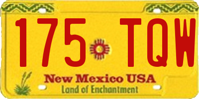 NM license plate 175TQW