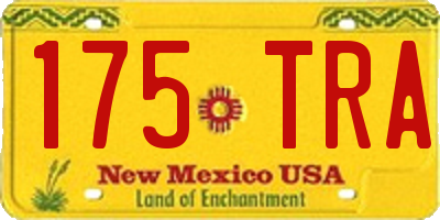 NM license plate 175TRA