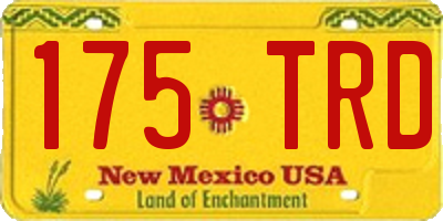 NM license plate 175TRD