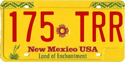 NM license plate 175TRR