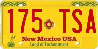 NM license plate 175TSA