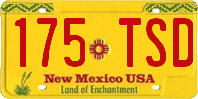 NM license plate 175TSD