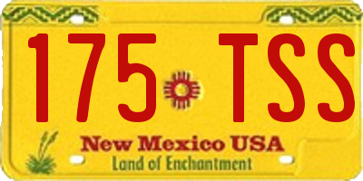 NM license plate 175TSS