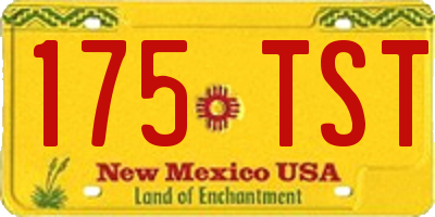 NM license plate 175TST