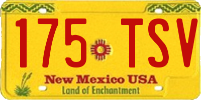 NM license plate 175TSV
