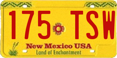 NM license plate 175TSW