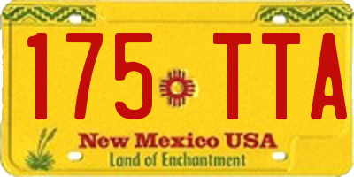 NM license plate 175TTA