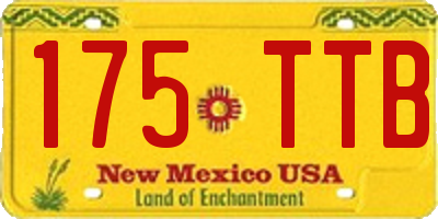 NM license plate 175TTB