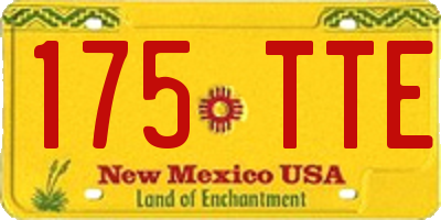 NM license plate 175TTE