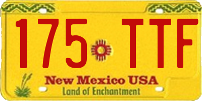 NM license plate 175TTF