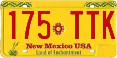 NM license plate 175TTK