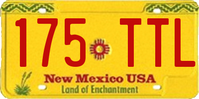 NM license plate 175TTL