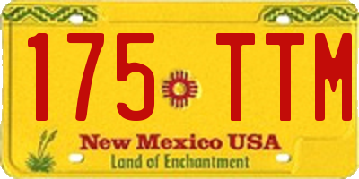 NM license plate 175TTM