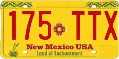 NM license plate 175TTX