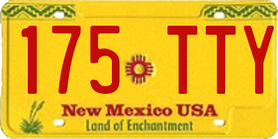 NM license plate 175TTY