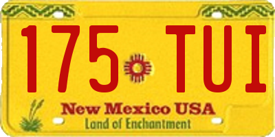 NM license plate 175TUI