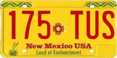 NM license plate 175TUS