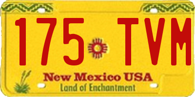 NM license plate 175TVM