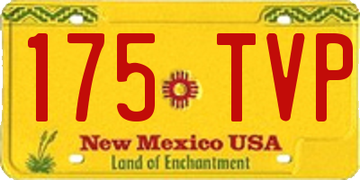 NM license plate 175TVP