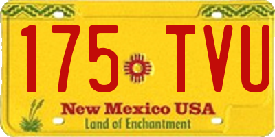 NM license plate 175TVU