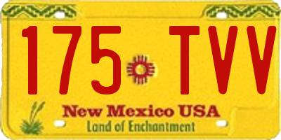 NM license plate 175TVV