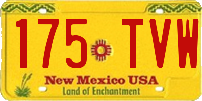 NM license plate 175TVW