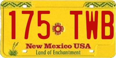 NM license plate 175TWB