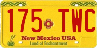 NM license plate 175TWC