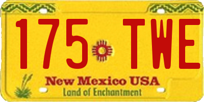 NM license plate 175TWE