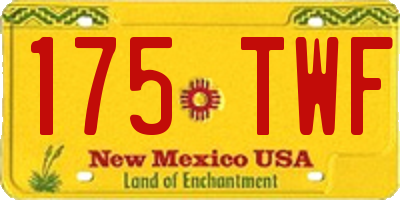 NM license plate 175TWF