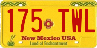 NM license plate 175TWL