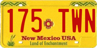 NM license plate 175TWN