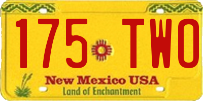 NM license plate 175TWO