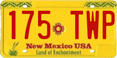 NM license plate 175TWP