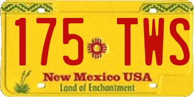 NM license plate 175TWS