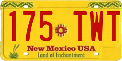 NM license plate 175TWT
