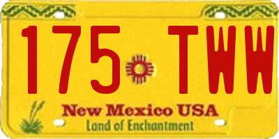 NM license plate 175TWW