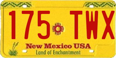 NM license plate 175TWX