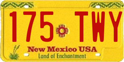 NM license plate 175TWY