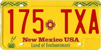 NM license plate 175TXA