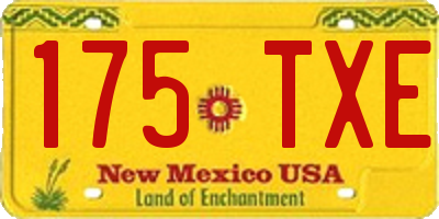 NM license plate 175TXE