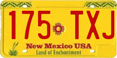 NM license plate 175TXJ