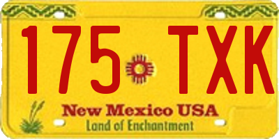 NM license plate 175TXK