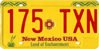 NM license plate 175TXN