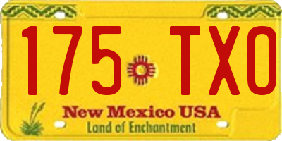 NM license plate 175TXO