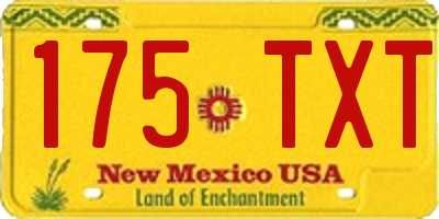 NM license plate 175TXT