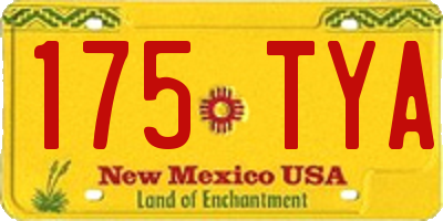 NM license plate 175TYA