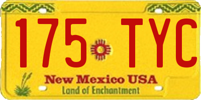 NM license plate 175TYC